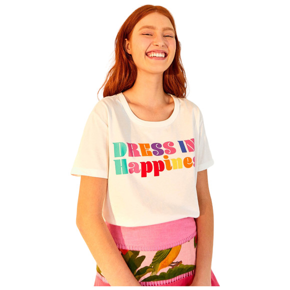 FARM Rio Tops - Farm Rio Dress In Happiness Graphic Tee Small